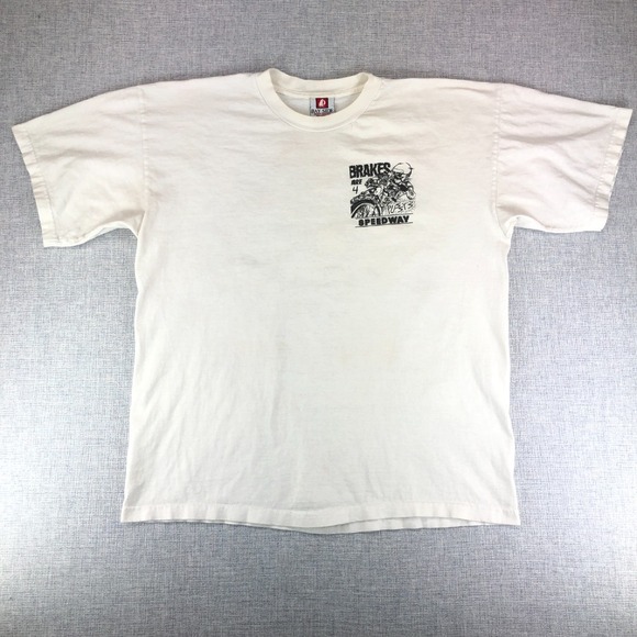 Bay Side Speedway T-Shirt Mens XL Brakes Are 4 Graphic Print Short‎ Sleeve USA - Picture 3 of 8